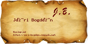 Jóri Bogdán névjegykártya